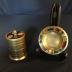 brass ashtray with matching cigarette box