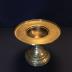brass cake stand with lidded bowl
