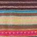 blanket, multicolored striped