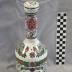 Painted ceramic Metaxa bottle with ceramic and cork stopper