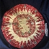 embroidered round cushion cover