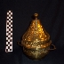 brass cake stand with lidded bowl