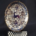  plate blue and gilt ceramic